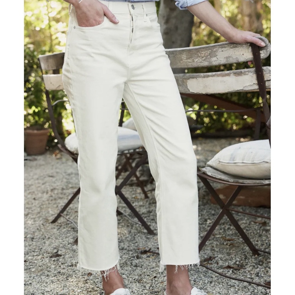 Frank & Eileen Monaghan Cream‎ Italian Vintage Denim Sz 32